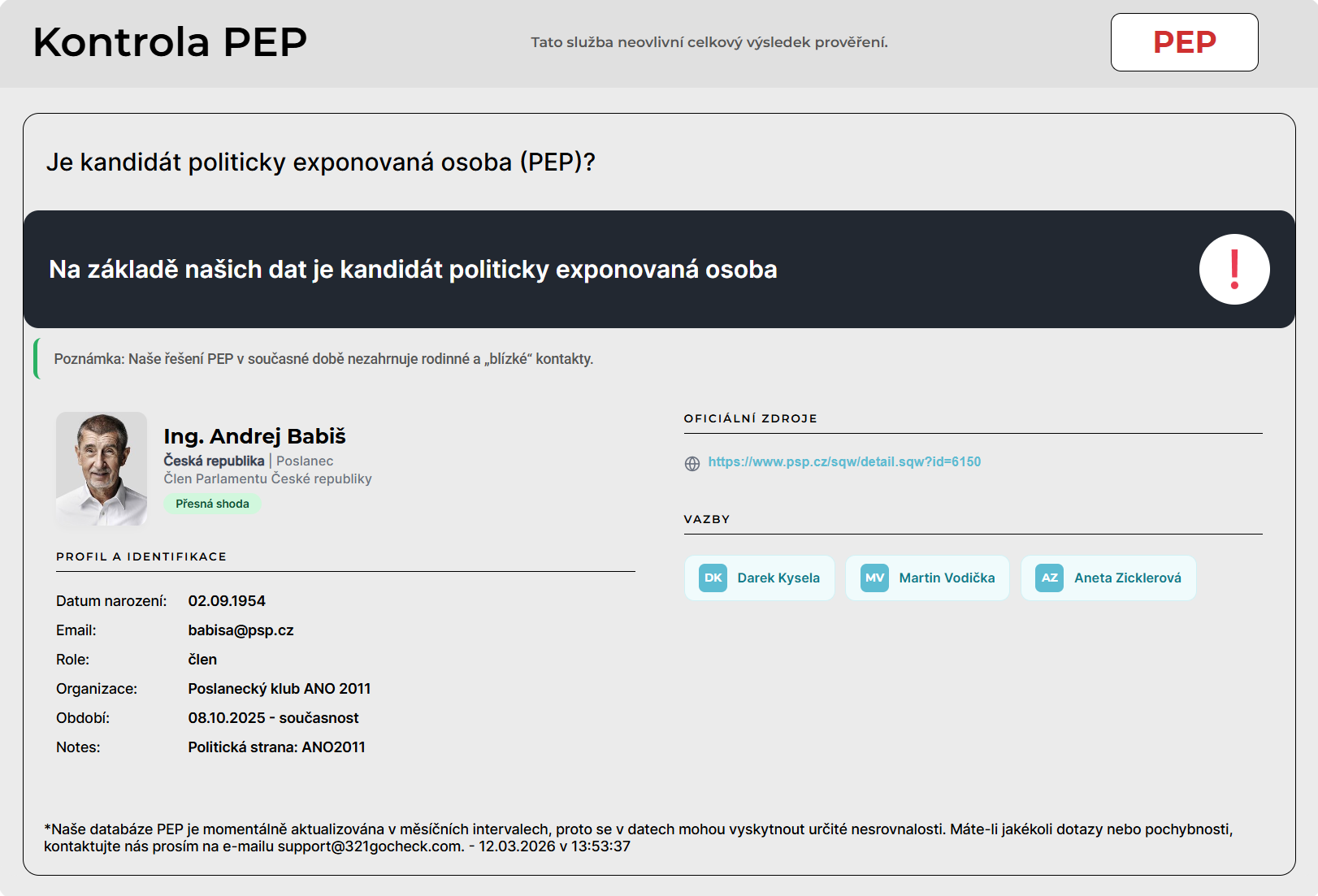 Ukázka reportu prověření kandidáta - část 3